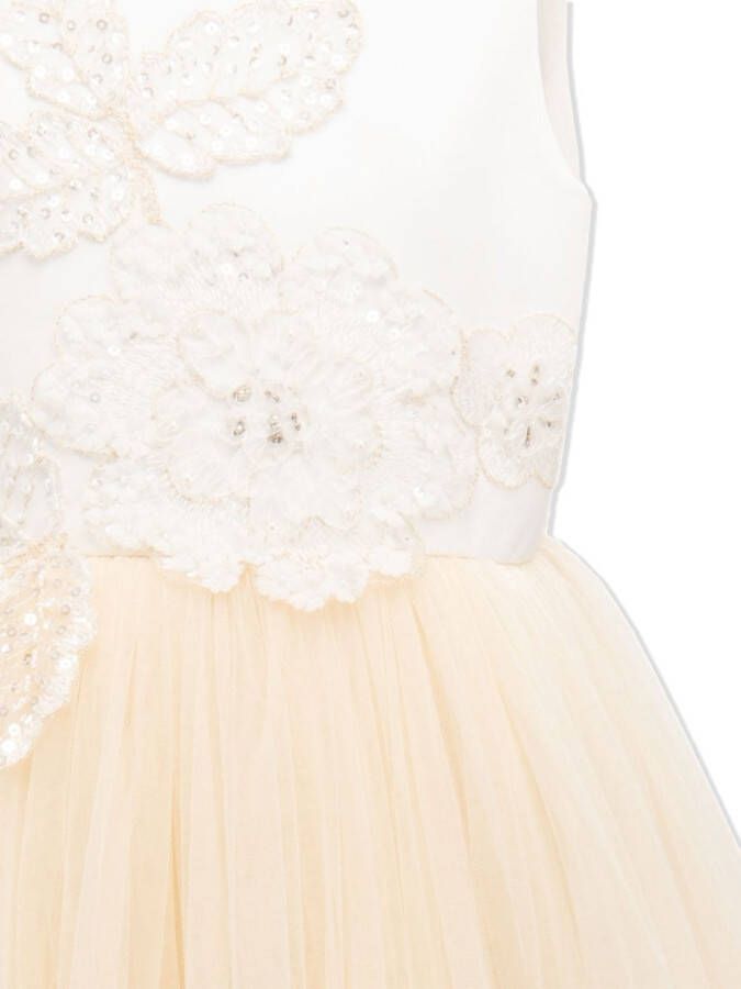 Tulleen Tulen avondjurk Beige