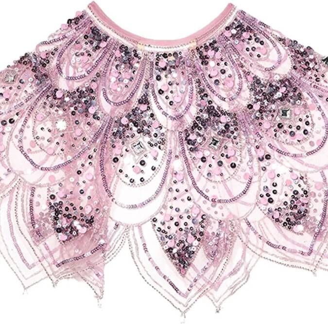 Tutu Du Monde Cape verfraaid met pailletten Roze