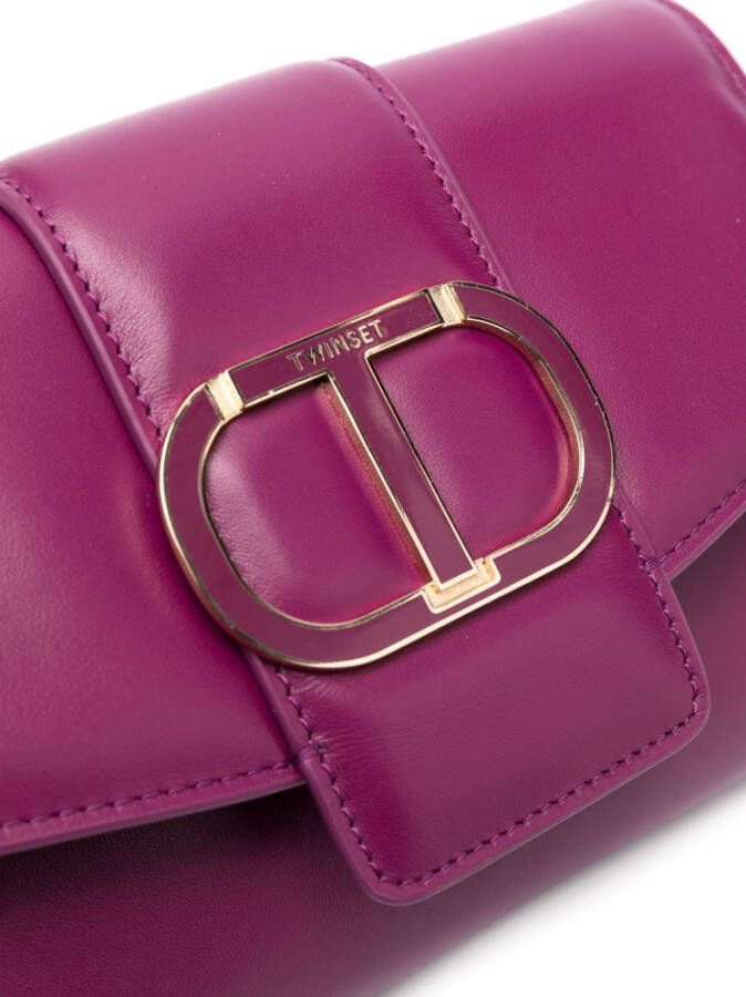TWINSET Amie crossbodytas met logoplakkaat Paars