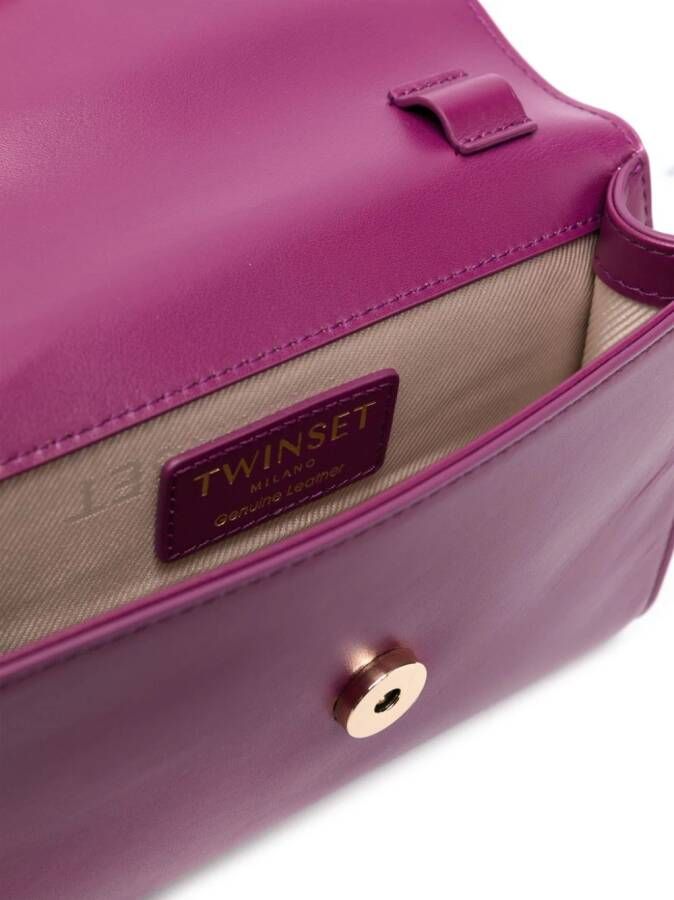 TWINSET Amie crossbodytas met logoplakkaat Paars