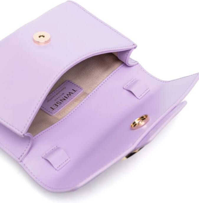 TWINSET Amie crossbodytas met logoplakkaat Paars