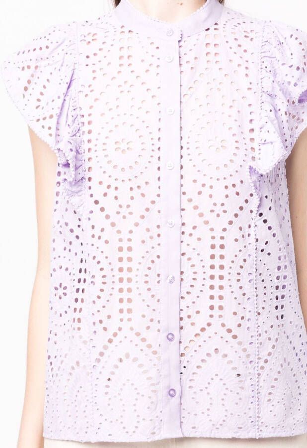 TWINSET Broderie anglaise blouse Paars