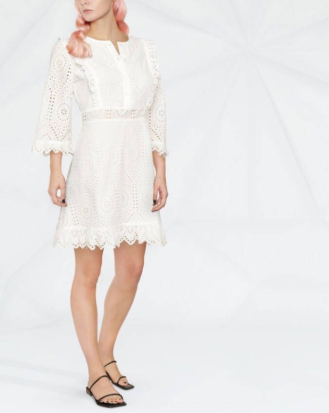 TWINSET Broderie anglaise blousejurk Wit
