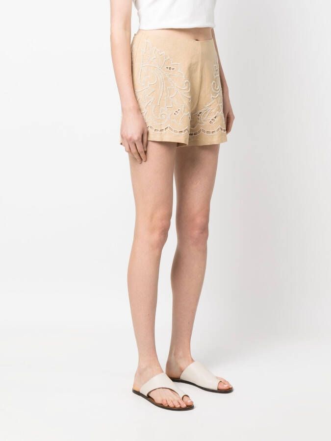 TWINSET Broderie anglaise shorts Beige