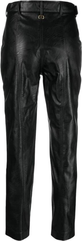 TWINSET Broek van imitatieleer Zwart