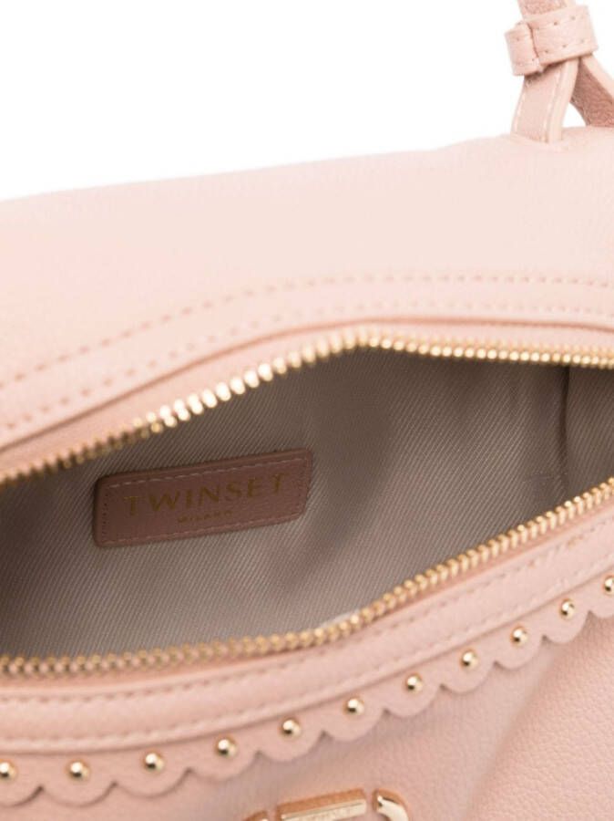 TWINSET Cécile shopper met logoplakkaat Roze