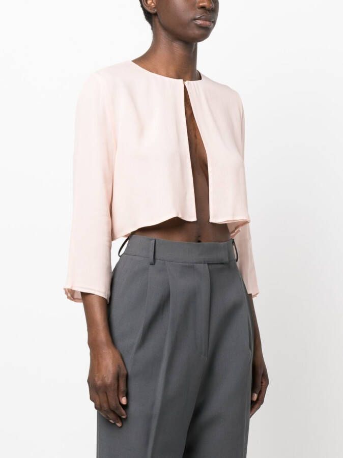 TWINSET Cropped blouse Roze