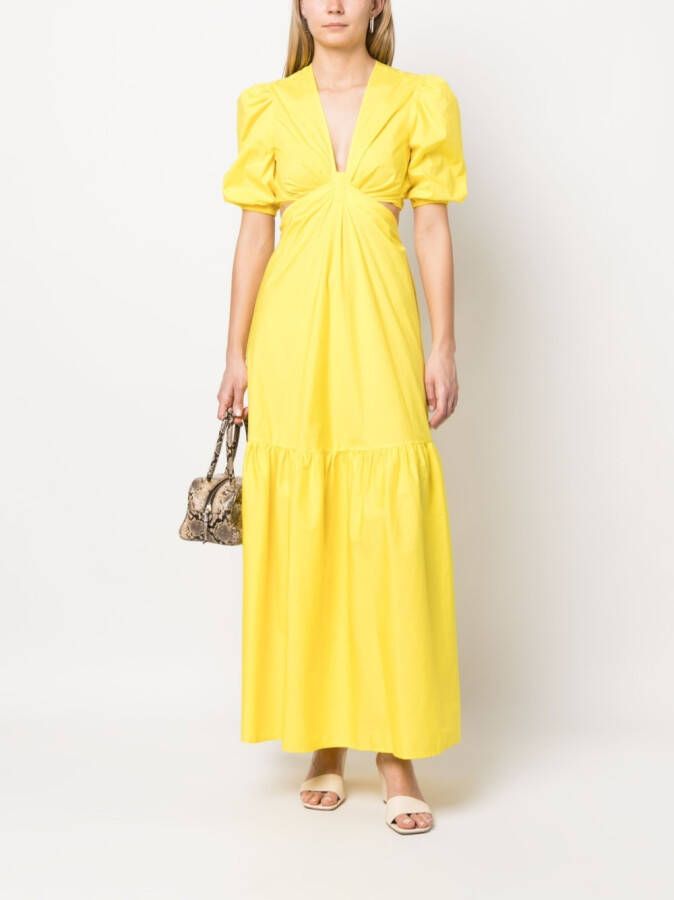 TWINSET Maxi-jurk met uitgesneden detail Geel