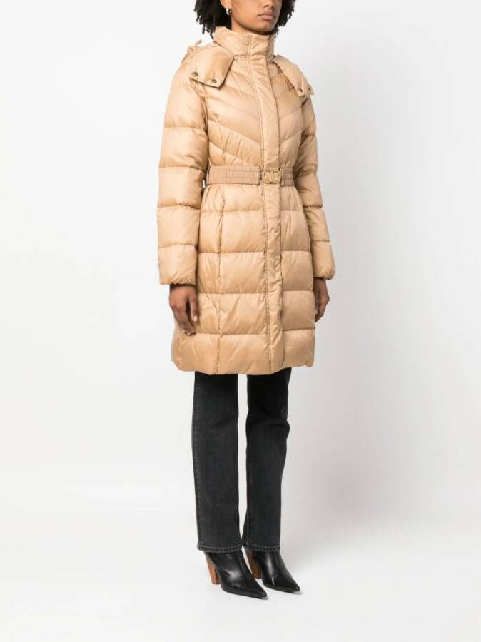 TWINSET Donsjas met capuchon Beige