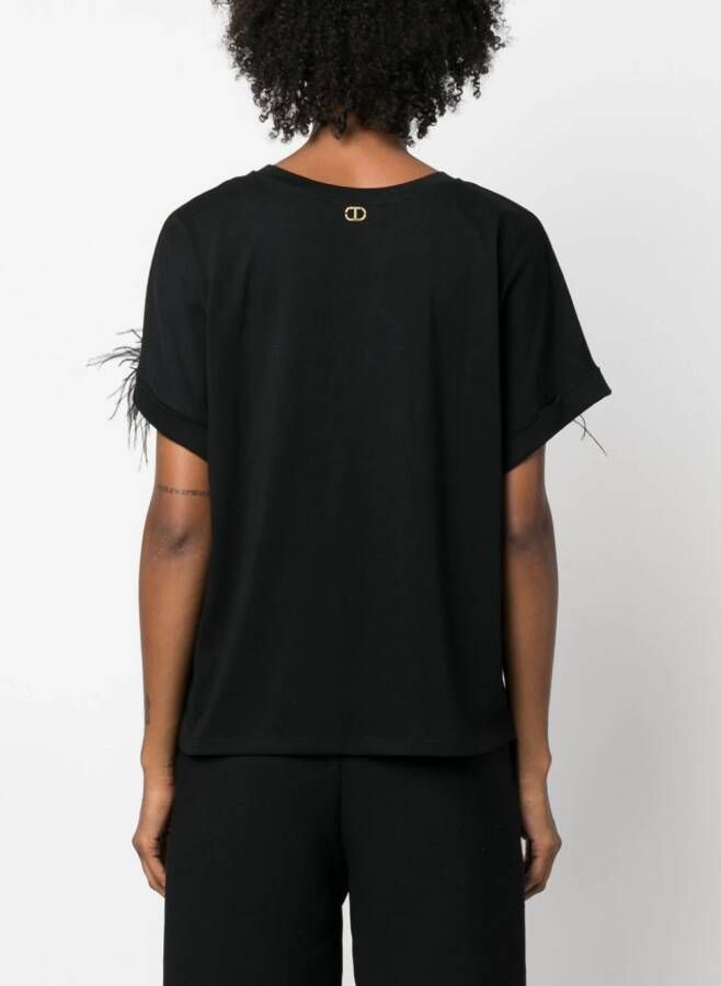 TWINSET Katoenen T-shirt Zwart