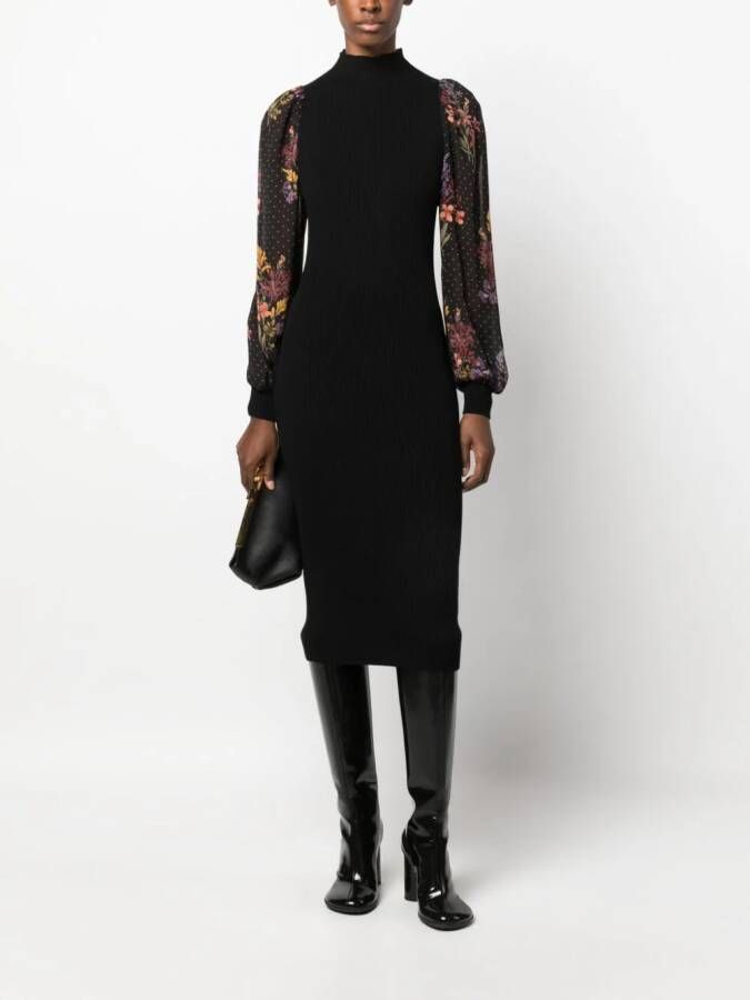 TWINSET Jurk met bloemenprint Zwart