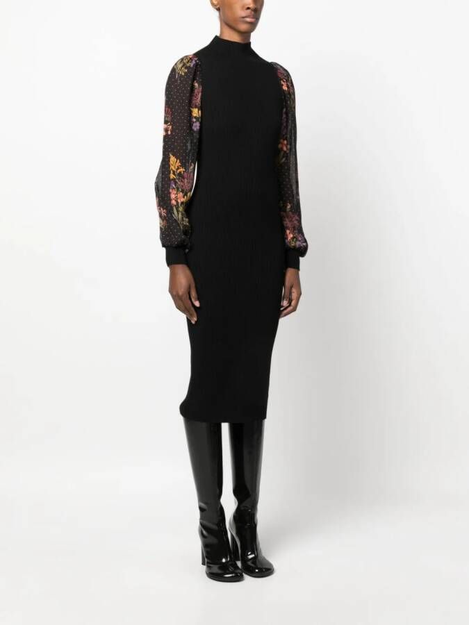 TWINSET Jurk met bloemenprint Zwart
