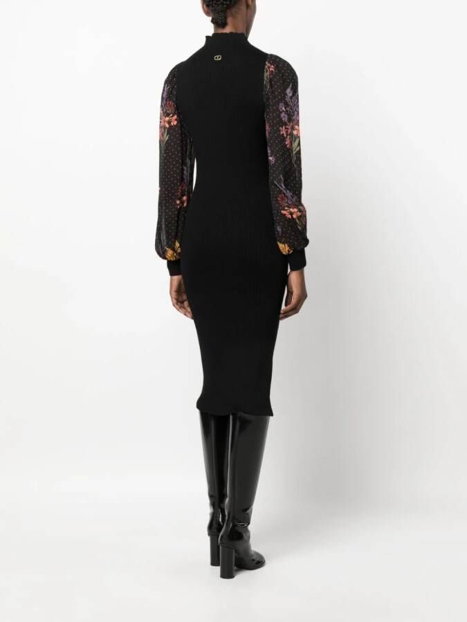 TWINSET Jurk met bloemenprint Zwart