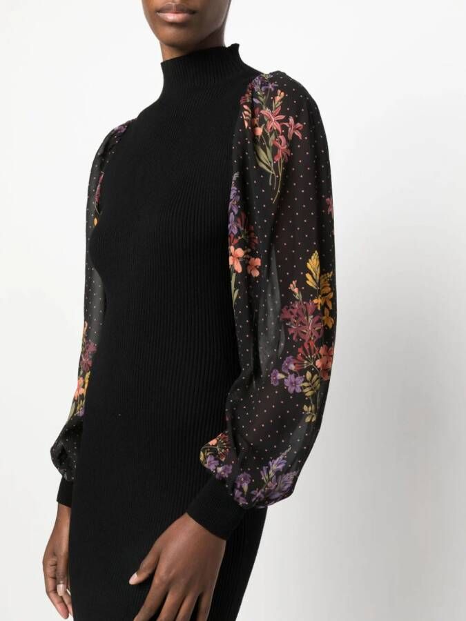 TWINSET Jurk met bloemenprint Zwart