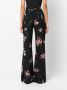 TWINSET Broek met bloemenprint Zwart - Thumbnail 4