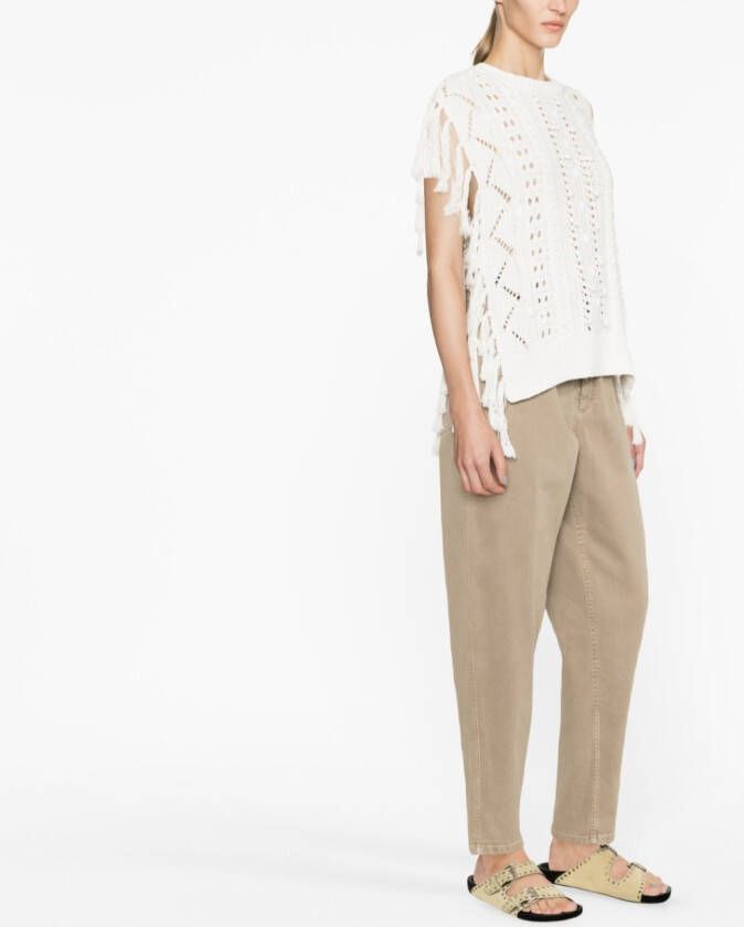 TWINSET Top met franje detail Wit