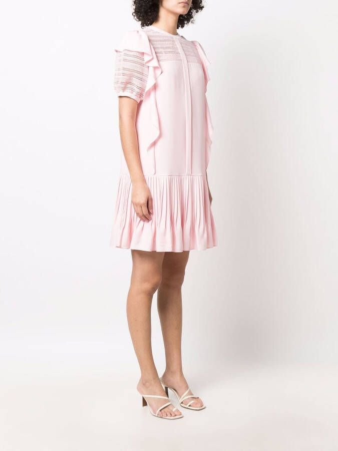TWINSET Geplooide midi-jurk Roze