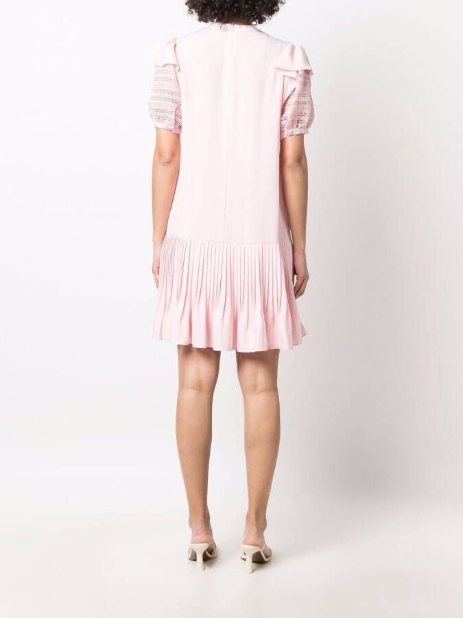 TWINSET Geplooide midi-jurk Roze