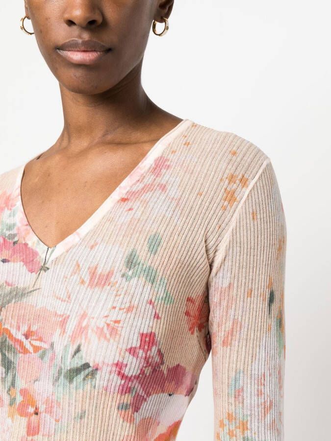 TWINSET Geribbelde blouse Oranje