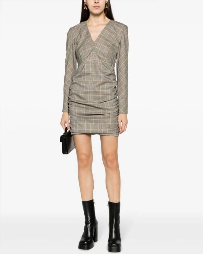 TWINSET Geruite midi-jurk Zwart