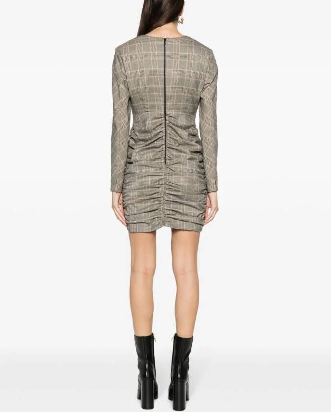 TWINSET Geruite midi-jurk Zwart