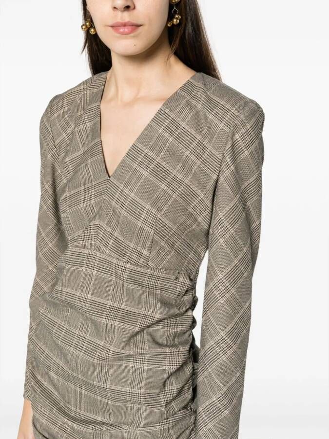 TWINSET Geruite midi-jurk Zwart