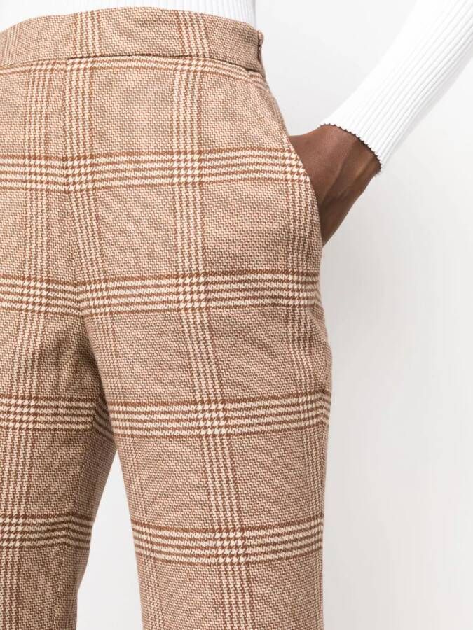 TWINSET Geruite pantalon Beige
