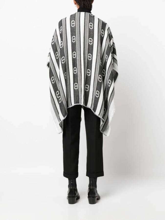 TWINSET Gestreepte poncho Wit