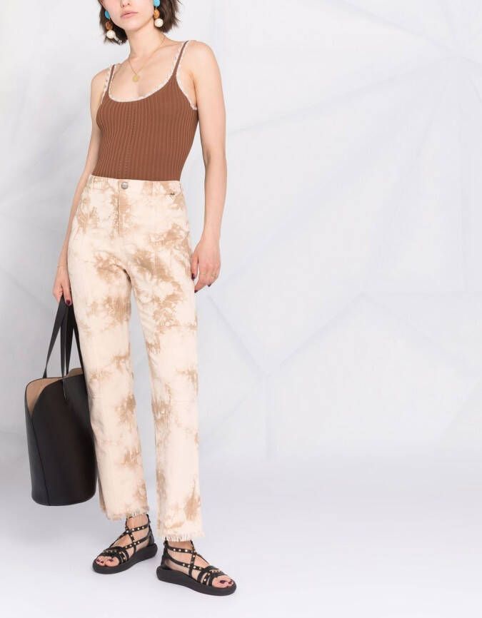 TWINSET Jeans met gebleekt-effect Beige