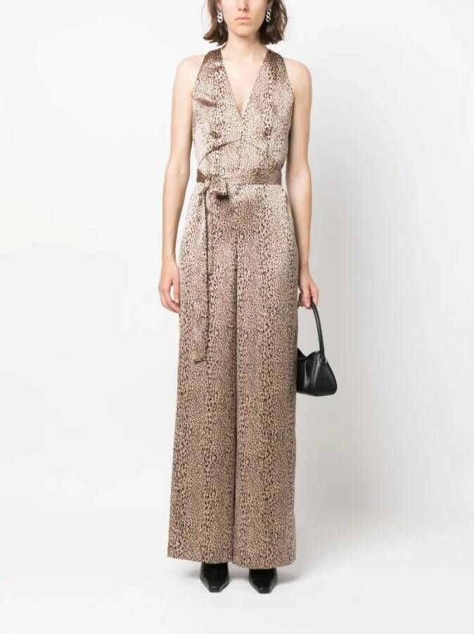 TWINSET Jumpsuit met luipaardprint Beige