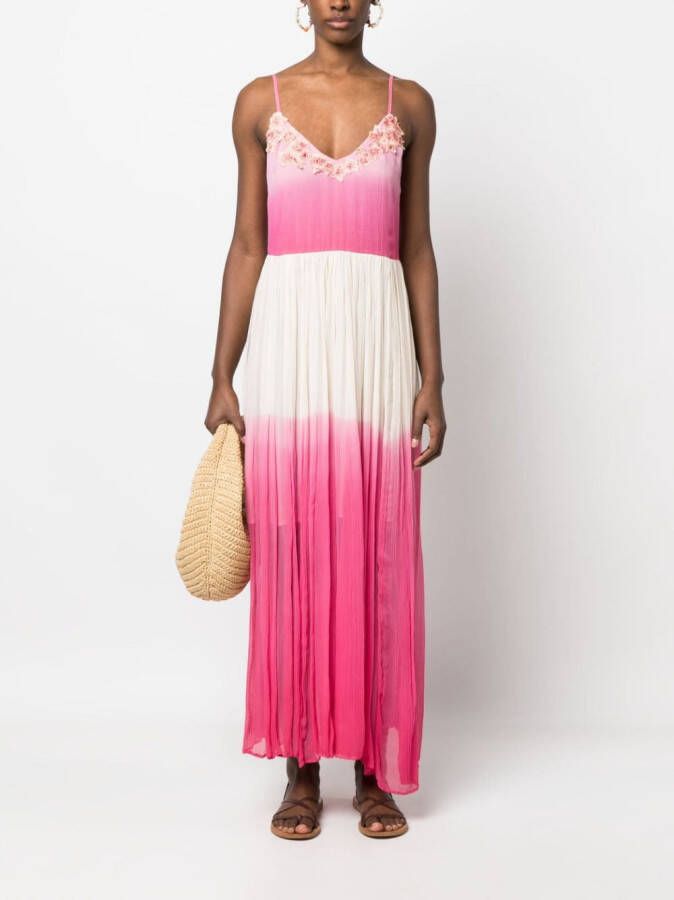 TWINSET Jurk met bloemenpatch Roze