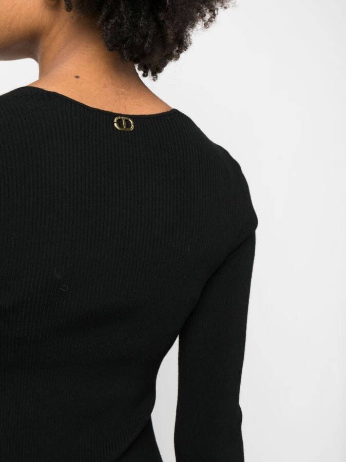 TWINSET Jurk met tule Zwart