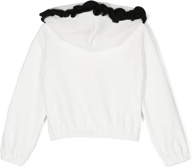TWINSET Kids Hoodie van katoenmix Wit