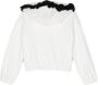 TWINSET Kids Hoodie van katoenmix Wit - Thumbnail 2