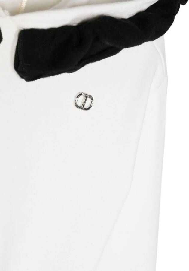 TWINSET Kids Hoodie van katoenmix Wit