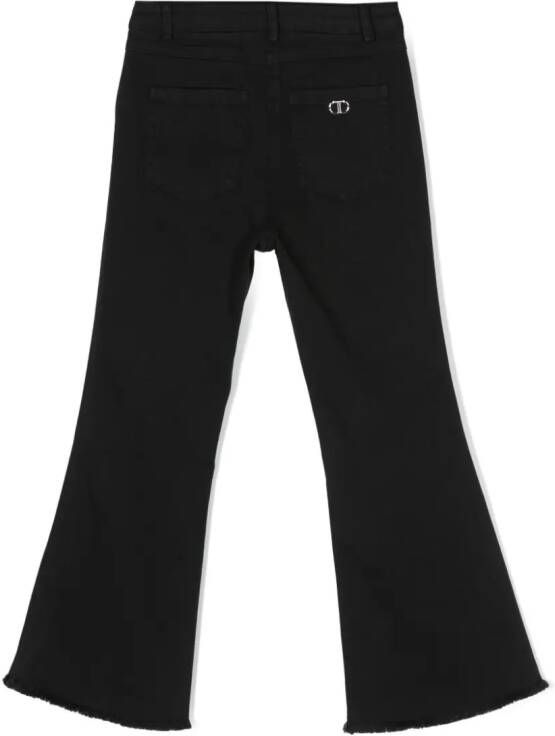 TWINSET Kids Asymmetrische jeans Zwart