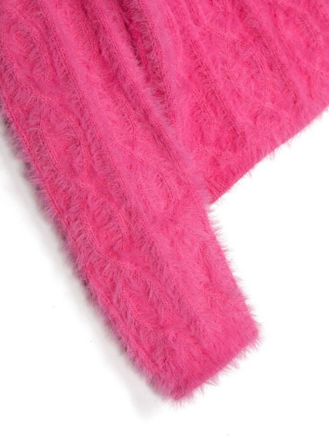 TWINSET Kids Kabelgebreide trui Roze