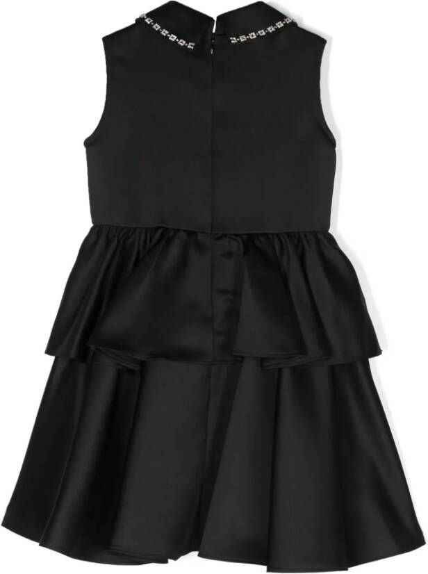 TWINSET Kids Jurk verfraaid met kristallen Zwart