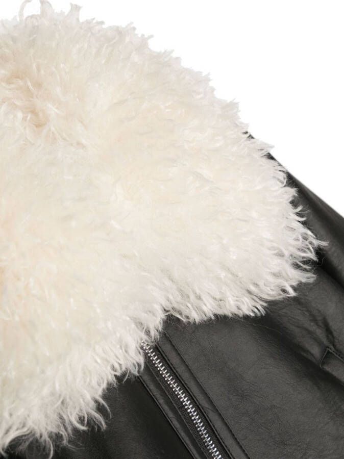 TWINSET Kids Jack met imitatielamswol Zwart