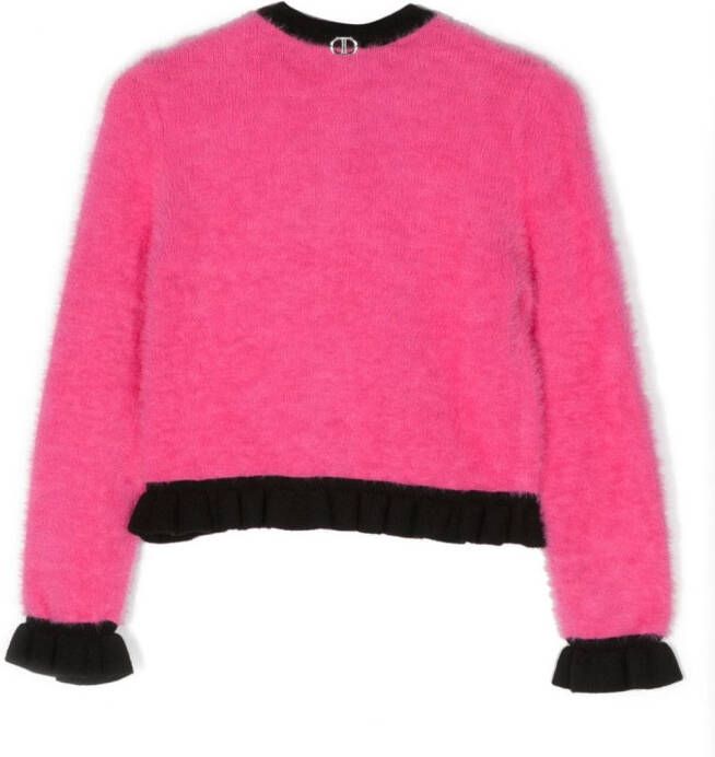 TWINSET Kids Vest met logoplakkaat Roze