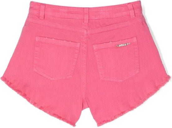 TWINSET Kids Shorts met logoplakkaat Roze