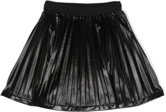 TWINSET Kids Plooirok met logoplakkaat Zwart