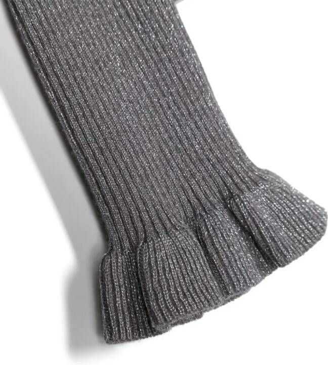 TWINSET Kids Ribgebreide trui Grijs