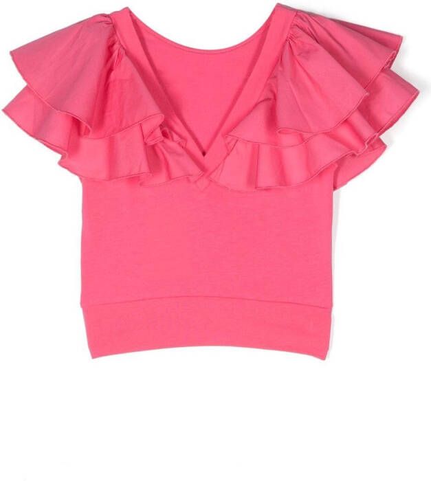 TWINSET Kids Shirt met ruches Roze