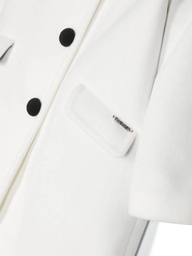 TWINSET Kids Trenchcoat met enkele rij knopen Wit