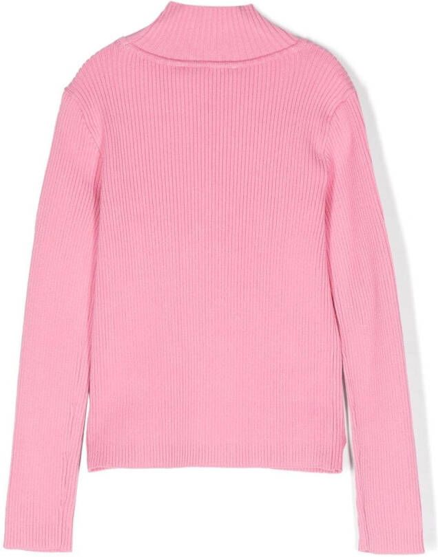 TWINSET Kids Trui met geborduurd logo Roze