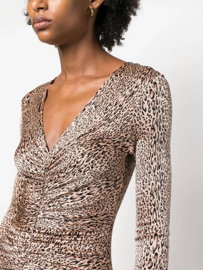 TWINSET Mini-jurk met luipaardprint Bruin
