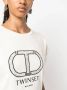 TWINSET T-shirt met geborduurd logo Beige - Thumbnail 5