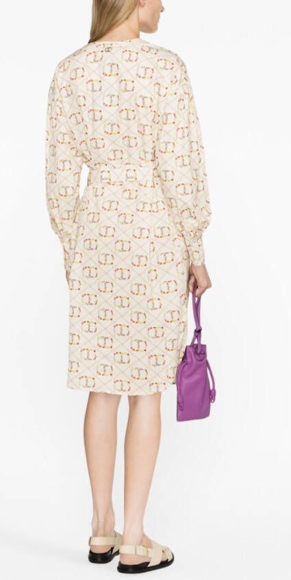 TWINSET Popeline jurk Beige