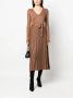 TWINSET Midi-jurk met lange mouwen Bruin - Thumbnail 2